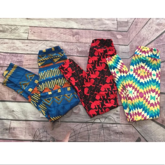 LuLaRoe Pants - LuLaRoe OS Leggings 3 Pairs Different prints